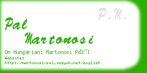 pal martonosi business card